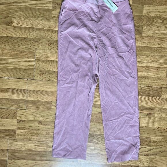 Alfred Dunner Womens Alpine Lodge Pants Blush Classic Fit Size 12 - Picture 1 of 11